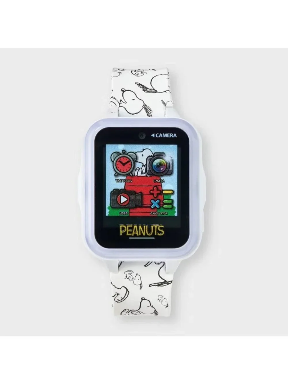 Peanuts Touchscreen Kids' Smart Watch w/ Silicone Strap Multifunction & 6 Games